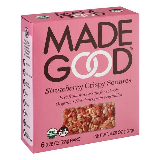 Madegood Crispy Squares (6 ct) (strawberry )