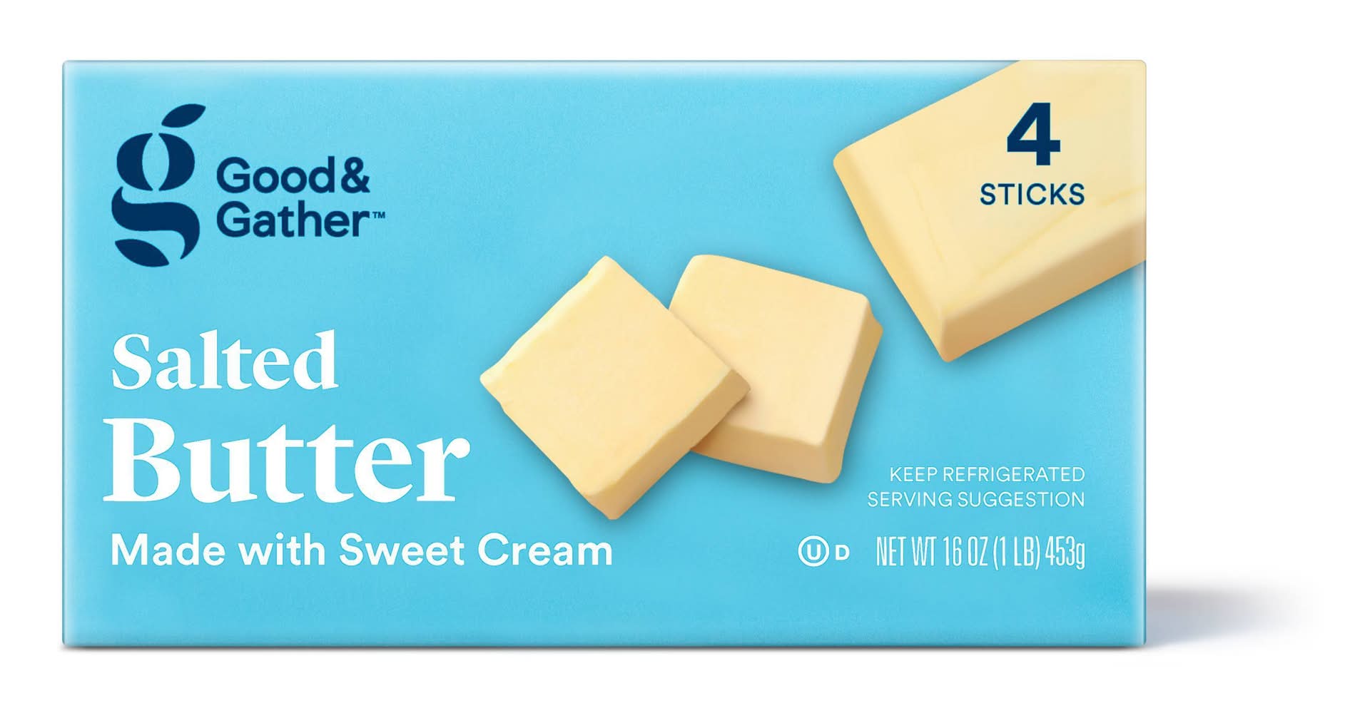 Good & Gather Butter With Sweet Cream, Salted (16 oz, 4 ct)