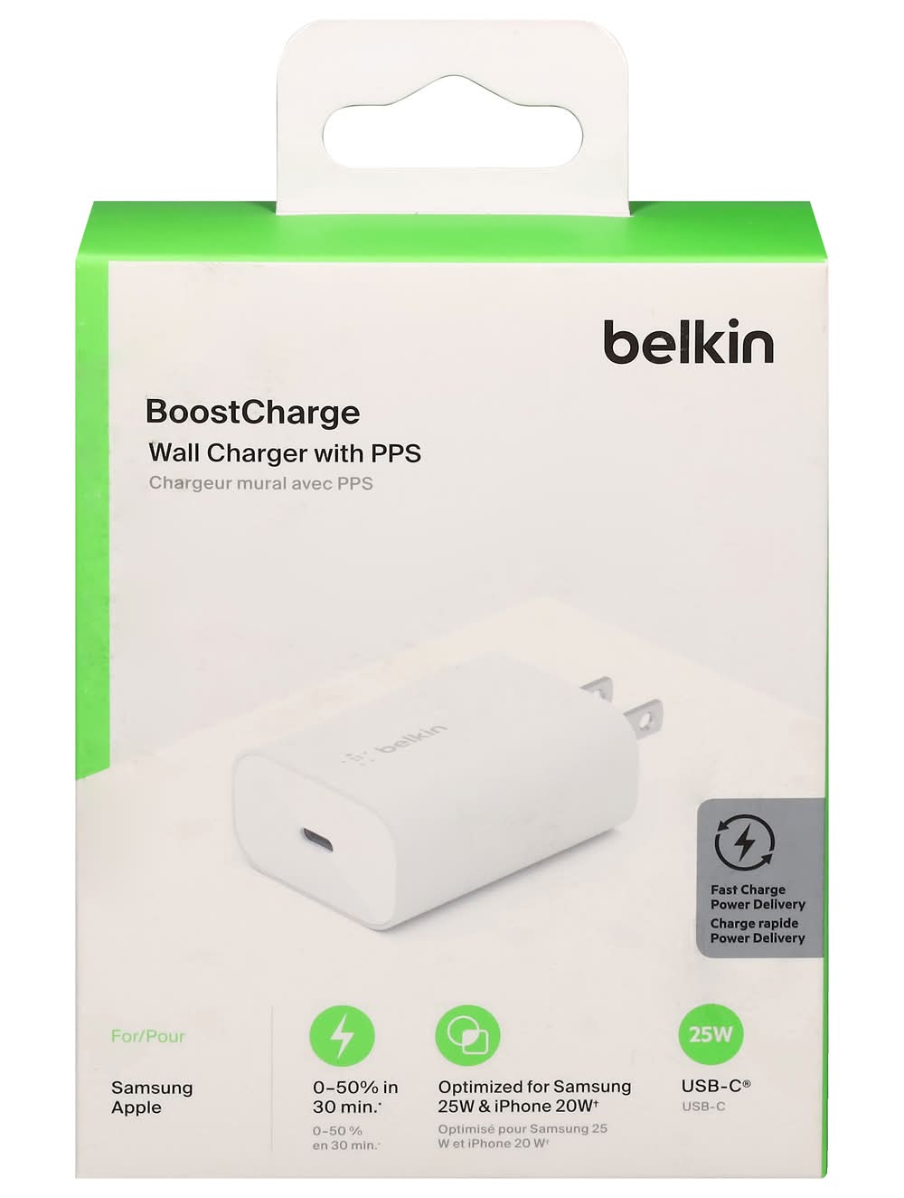 Belkin Boost Charge Usb-C Wall Charger With Pps 25w, White