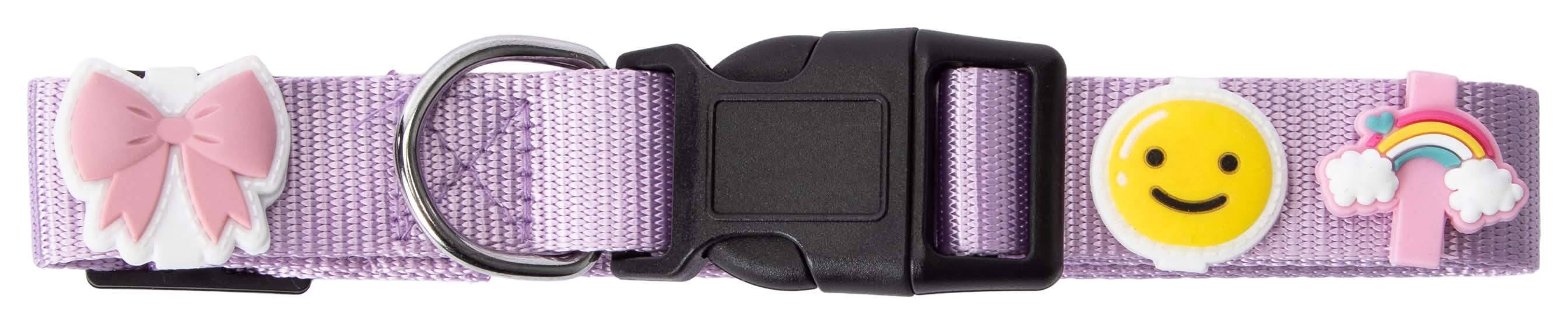 Collar With Silicone Charms Small Purple