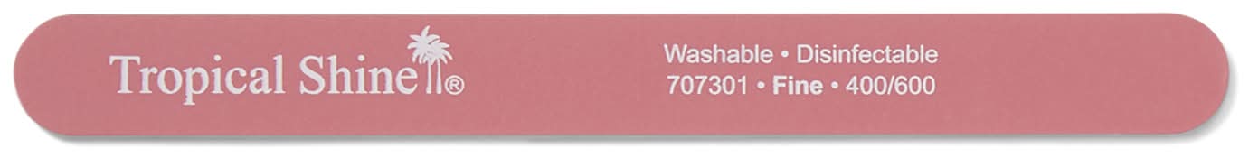 Tropical Shine Cushion Nail File, Fine, Pink