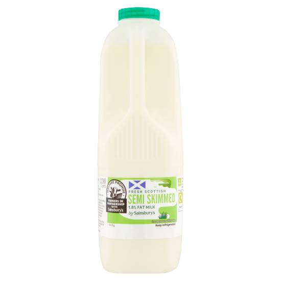 Sainsbury's Fresh Scottish Semi Skimmed Fat Milk (1.14L)