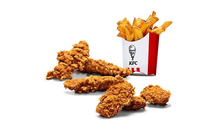 3 Alitas Picantes + 3 Tiras + Patatas