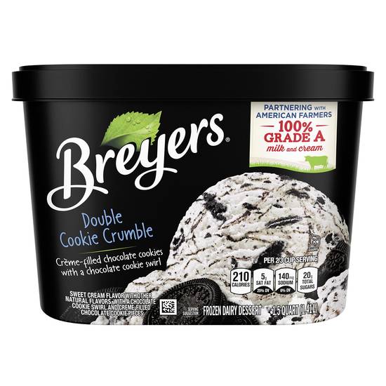 Breyers Frozen Dairy Dessert Cookies and Cream