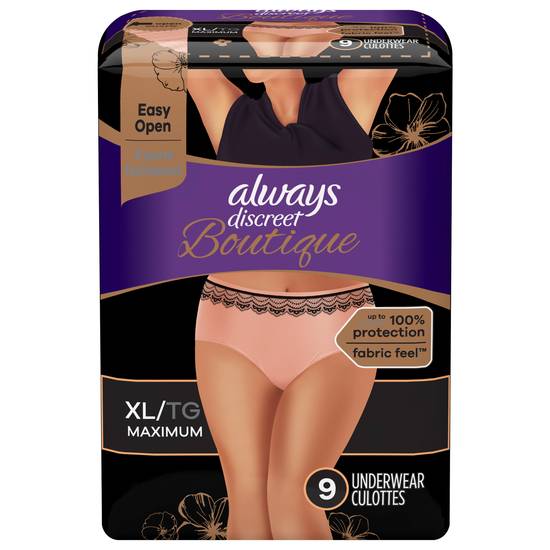 Always Discreet Boutique Incontinence and Postpartum Underwear For Women