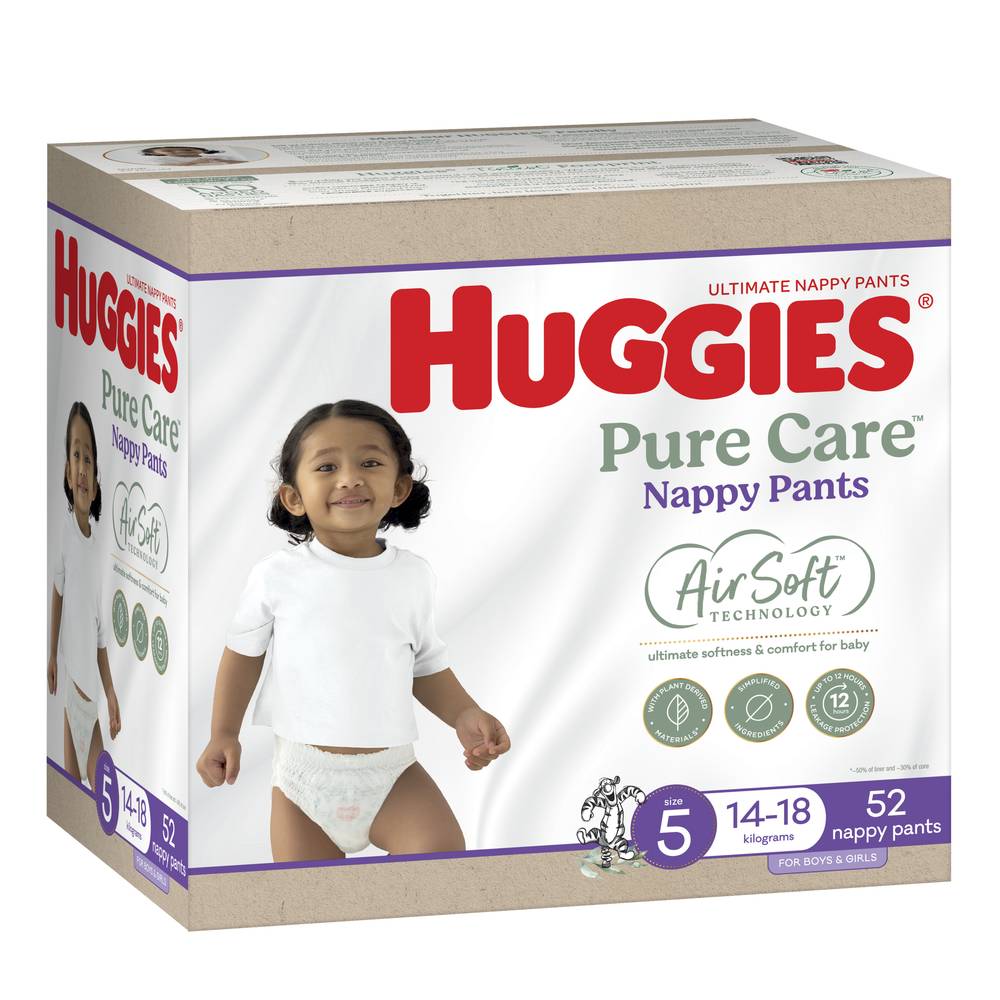 Huggies Ultimate Nappy Pants For Boys & Girls Size 5 (14-18 kg) (52 pack)