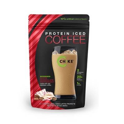 Chike Protein Iced Coffee Powder, White Chocolate Peppermint (2.19 oz, 2 ct)