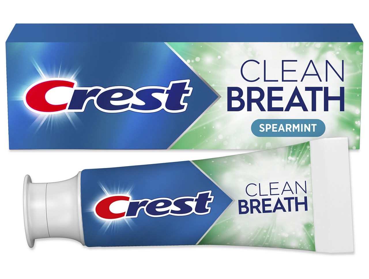 Crest Toothpaste Clean Breath Spearmint  2.5oz ? Neutralizes Bad Breath Antibacterial Protection Fights Cavities Freshens Breath Gently Whitens
