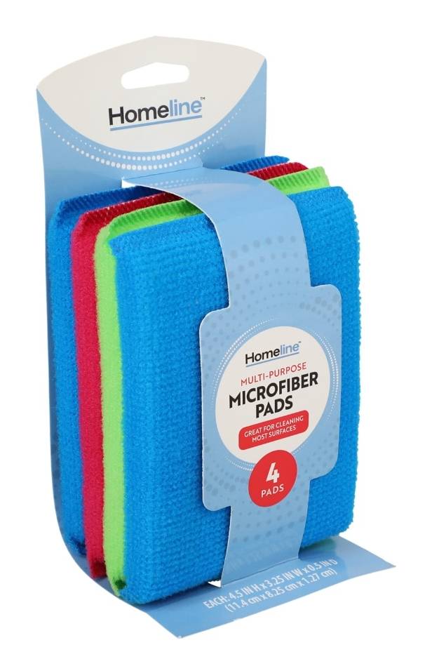 Homeline Microfiber Cleaning Pads, 4 ct.