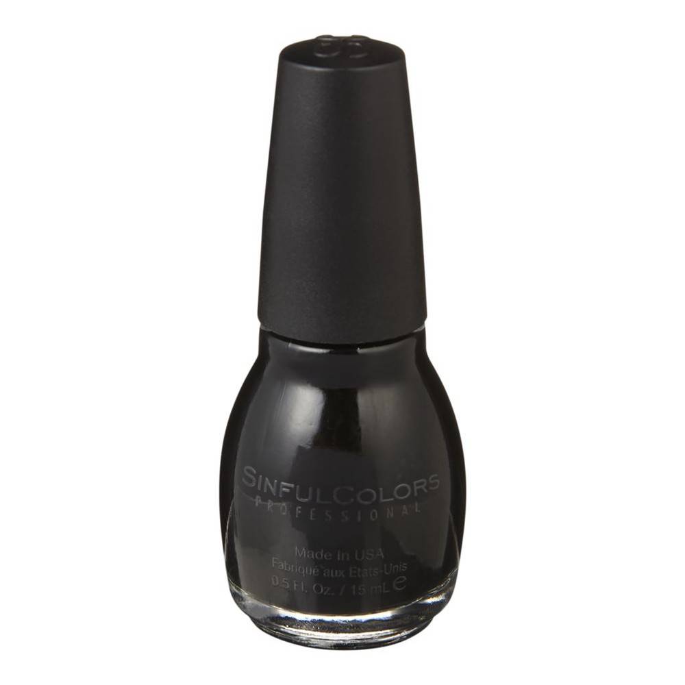 Sinful Colours Professional Nail Polish Enamel, Black on Black (20 g)