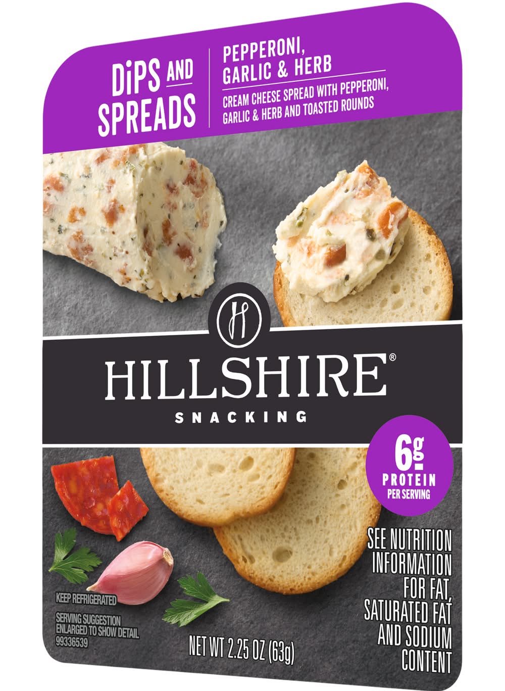Hillshire Snacking Pepperoni Garlic and Herb Cream Cheese Spread (2.25 oz)