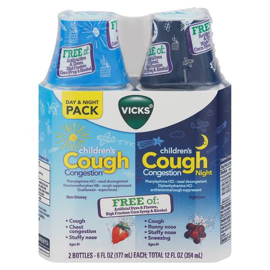 Vicks Children's Cough Day 4+ & Night 6+ (2 ct)