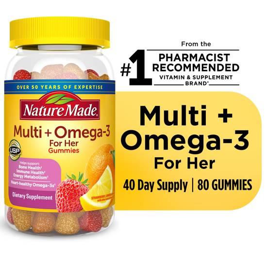 Nature Made Multivitamin for Her + Omega-3 Adult Gummies