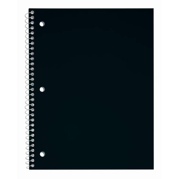 Just Basics Poly Spiral Black College Ruled Notebook