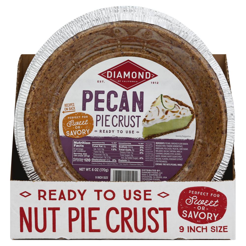 Diamond of California Sweet or Savory Nut Pie Crust, Pecan (6 oz)