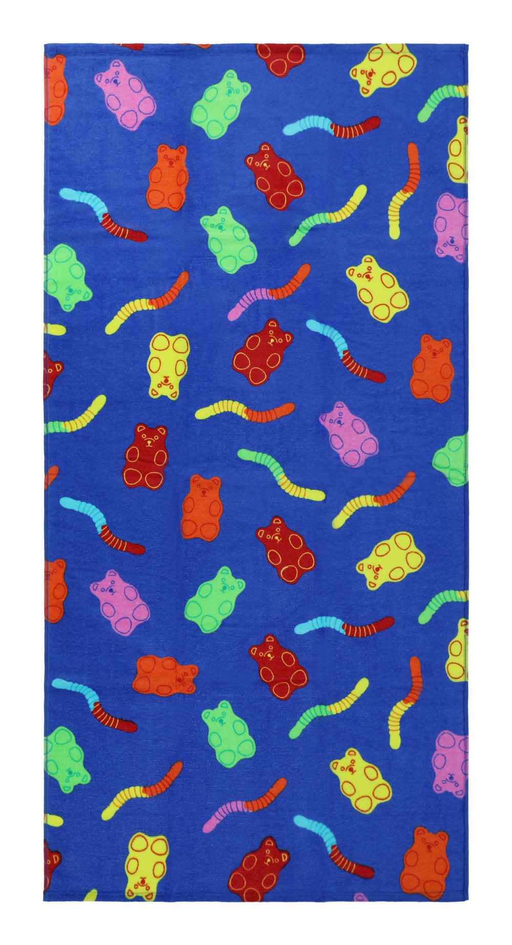 Gummy Worms Printed Beach Towels, 58x28 in