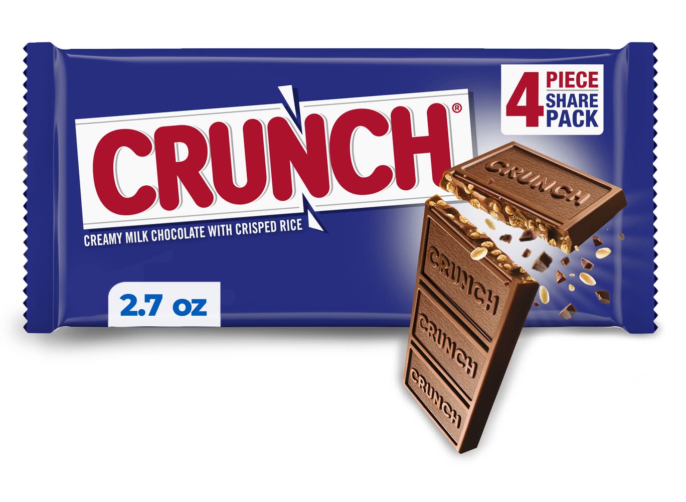 Crunch Creamy Milk Chocolate With Crisped Rice (2.7 oz, 4 ct)