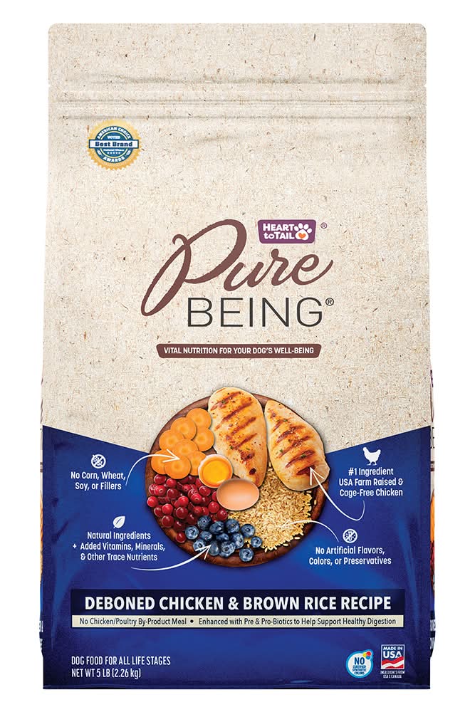 Pure Being Premium Dog Food, Deboned Chicken & Brown Rice (5 lbs)