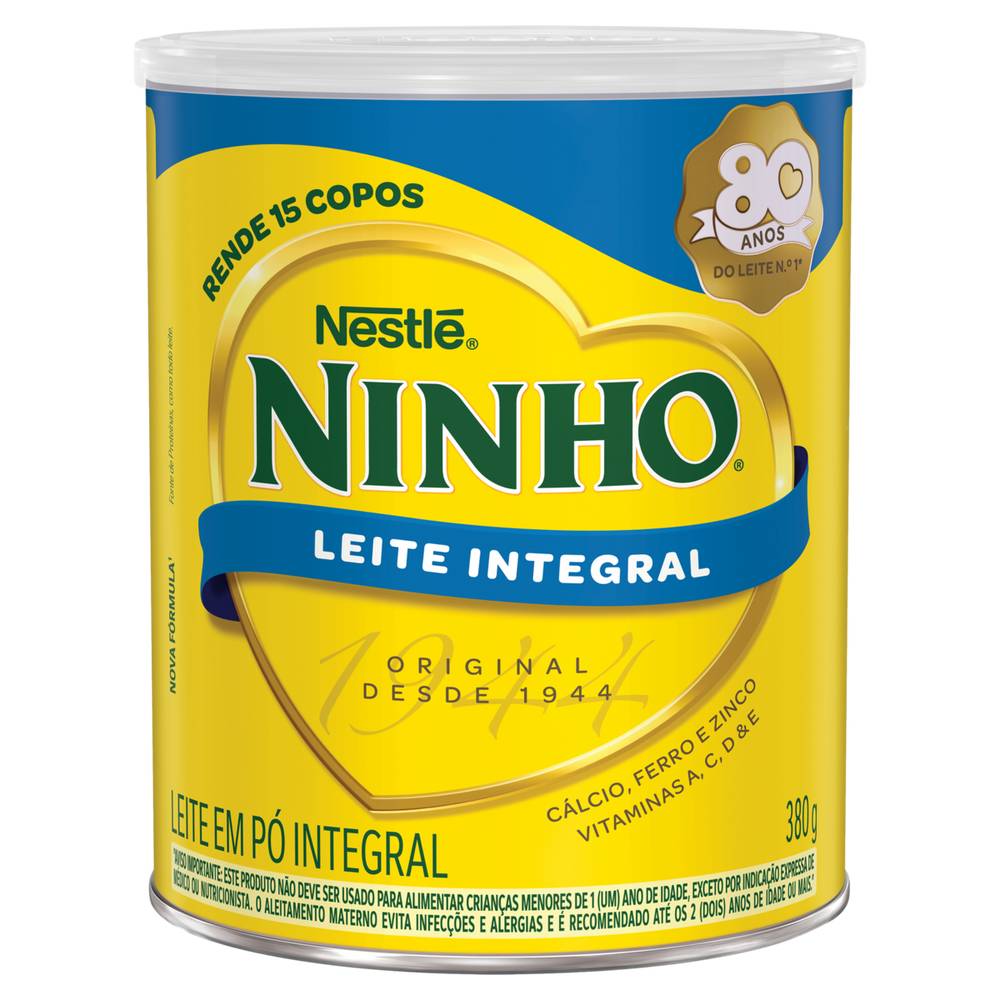 Nestlé leite em pó integral forti+ ninho (380 g)
