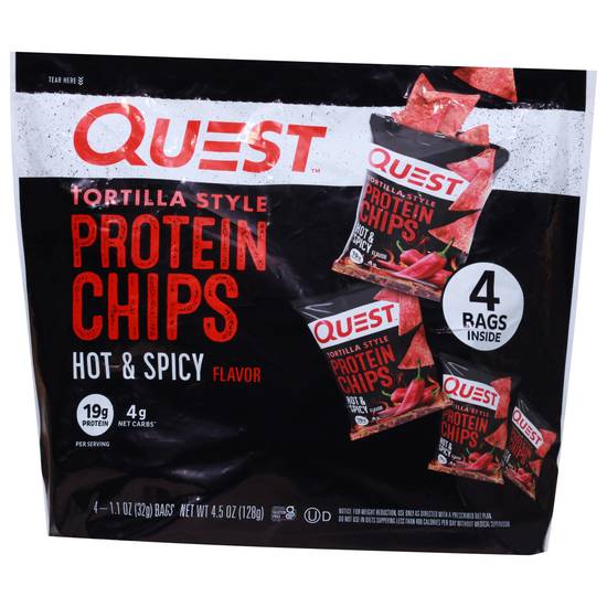 Quest Tortilla Style Hot & Spicy Flavor Protein Chips (4 ct)