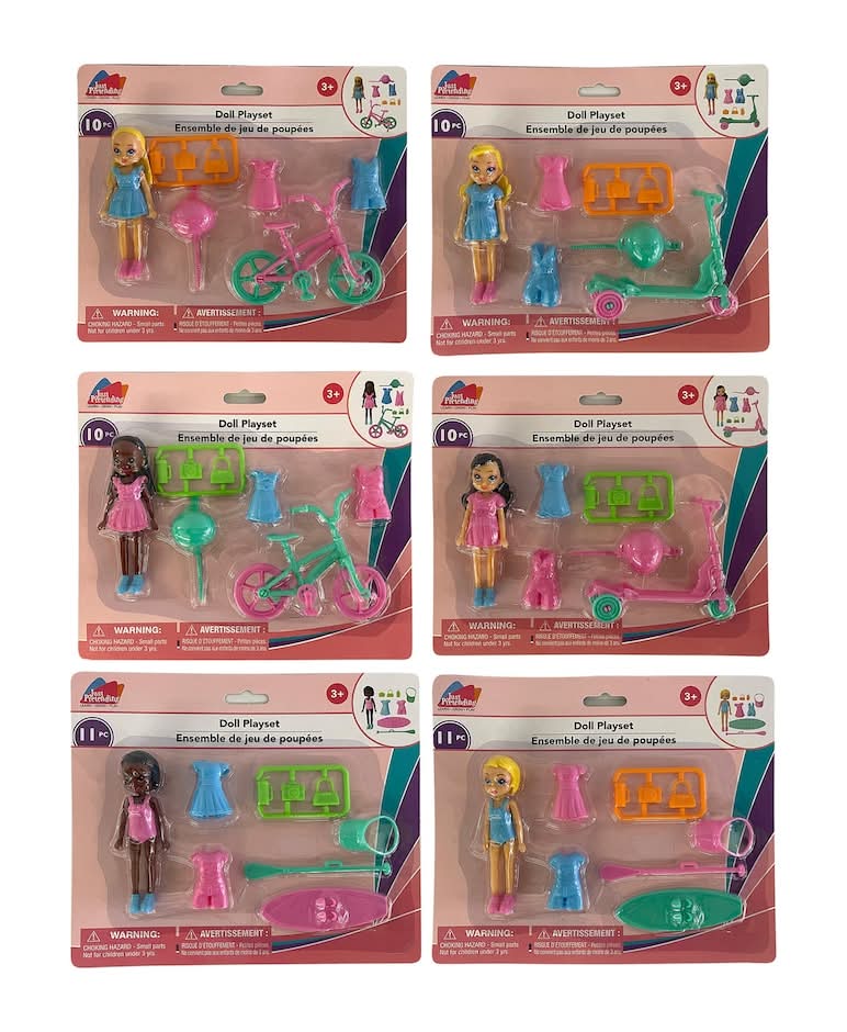 Fashion & Fun Doll Playsets 3+ Years (6 pack)