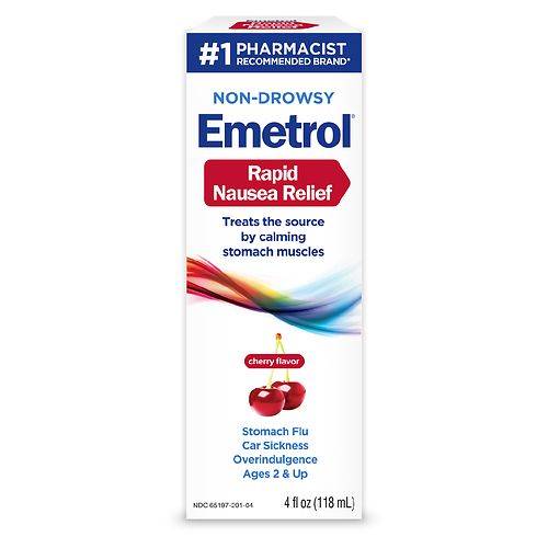 Emetrol Non Drowsy Nausea and Upset Stomach Relief Liquid Cherry - 4.0 fl oz