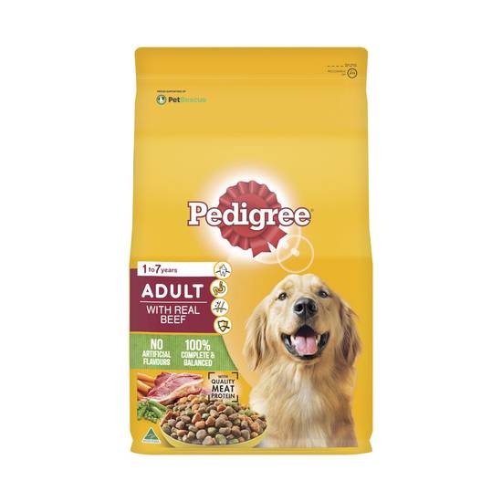 Pedigree Real Beef Adult Dry Dog Food 3kg