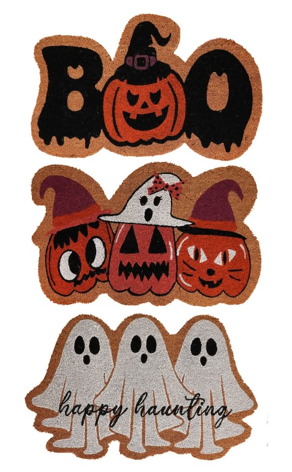 Seasonal Collection Halloween-themed Coir Doormat, Assorted Designs.