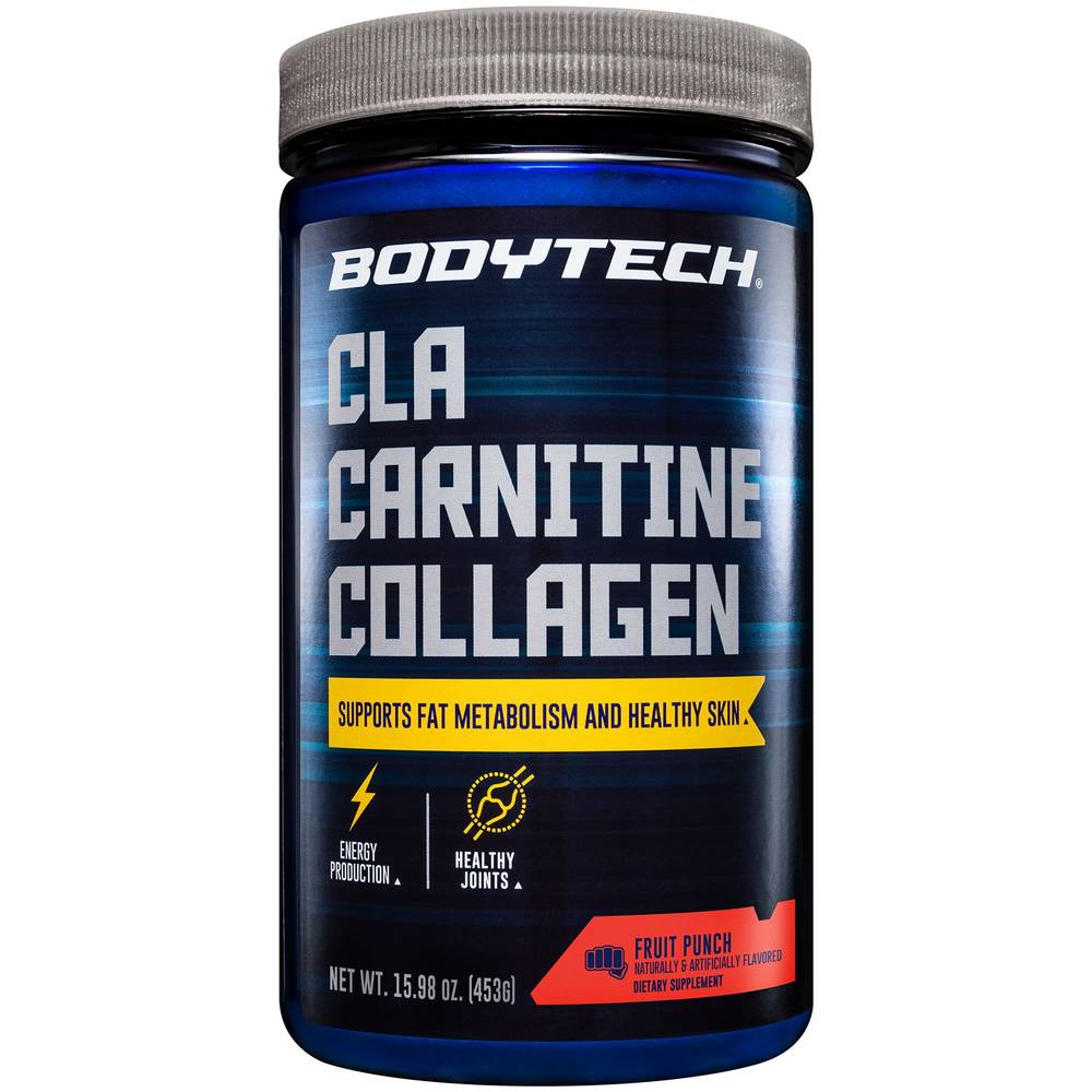 Cla Carnitine Collagen Powder - Supports Fat Metabolism & Healthy Skin - Fruit Punch (15.98 Oz./30 Servings)