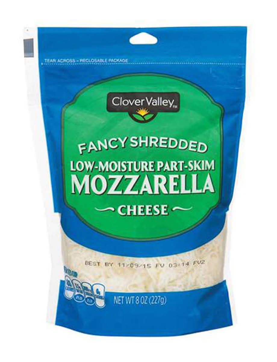 Clover Valley Fancy Shredded Mozzarella Cheese (8 oz)