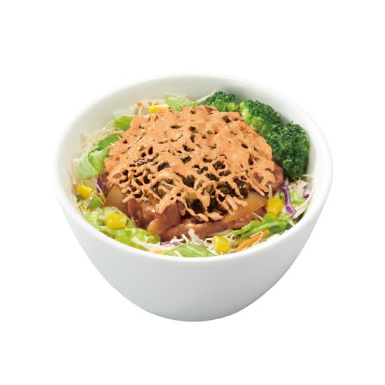 高菜明太マヨ牛丼ライト Low Carb Gyudon with Mustard Leaf, Cod Caviar & Mayo