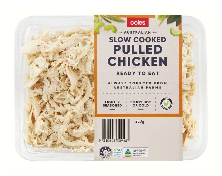 Coles Australian Slow Cooked Pulled Chicken (250g)
