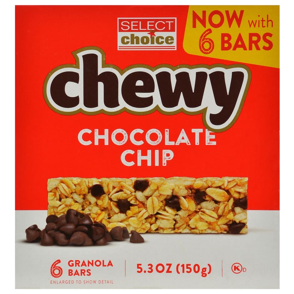 Select Choice Chewy Chocolate Chip Granola Bars (5.3 oz, 6 ct)