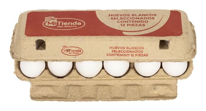 Mi Tienda del Ahorro · Huevos seleccionados, Mediano, blanco (12 un)