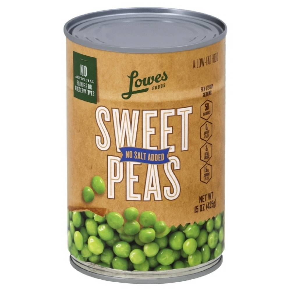 Lowes Foods Sweet Peas No Salt