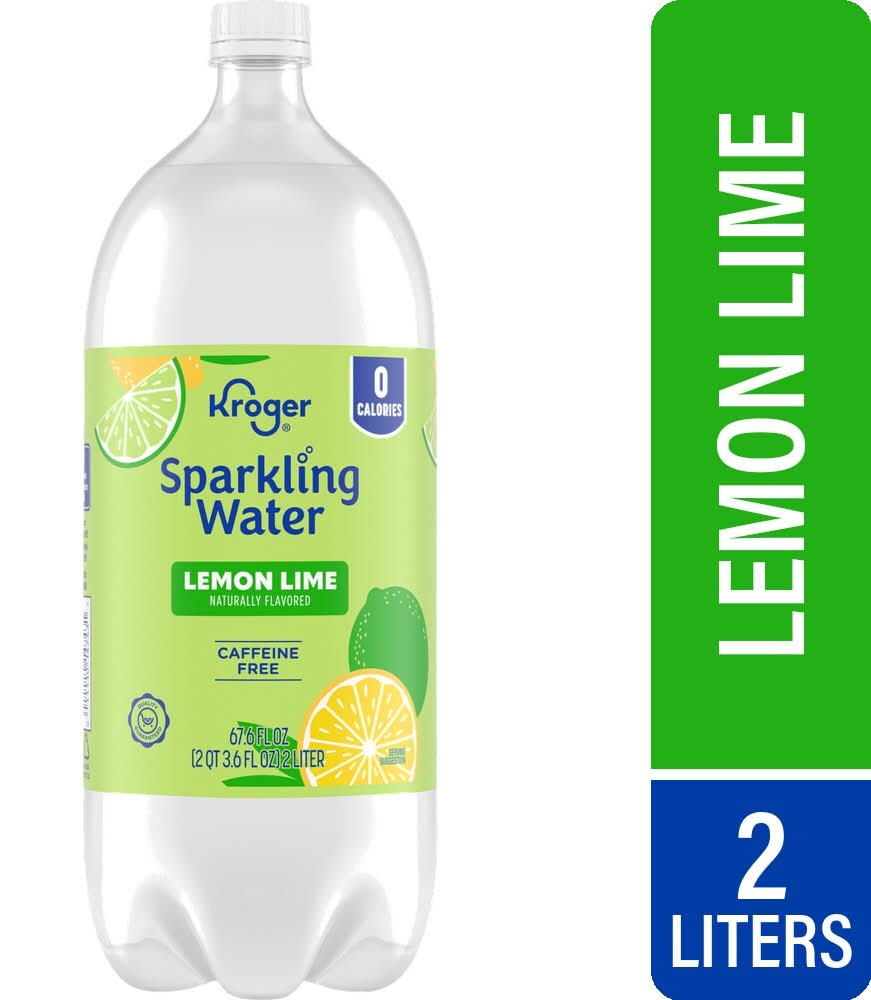 Kroger Caffeine Free Sparkling Water, Lemon Lime (67.6 fl oz)