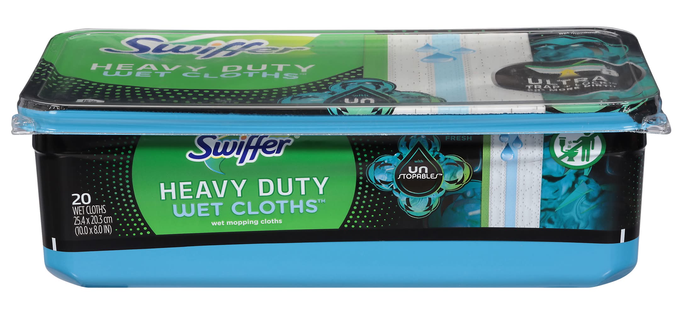 Swiffer Unstopables Heavy Duty Wet Cloths Refill, 25.4x20.3 cm (20 ct)