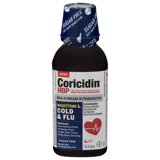Coricidin Cherry Maximum Strength Nighttime Cold & Flu Relief