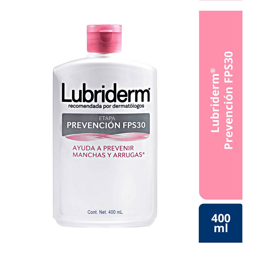 Lubriderm crema corporal etapa prevención fps 30 (botella 400 ml)
