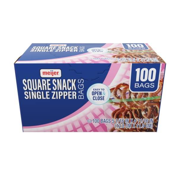 Meijer Square Snack Single Zipper Bags (100 ct)
