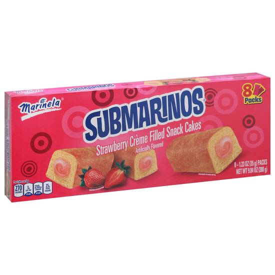 Marinela Submarinos Strawberry Creme Filled Snack Cakes