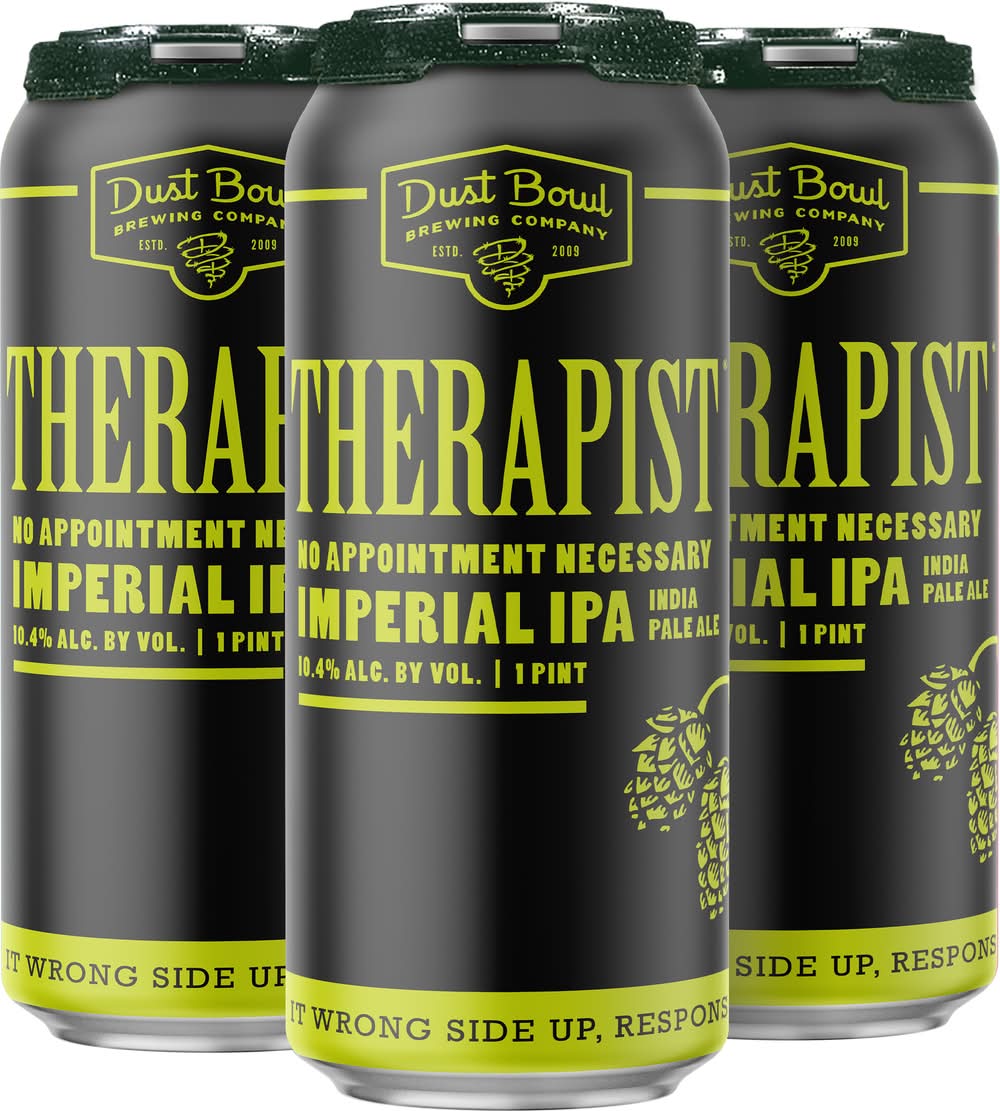 Dust Bowl Brewing Company Therapist Imperial Ipa Beer (4 x 16 fl oz)