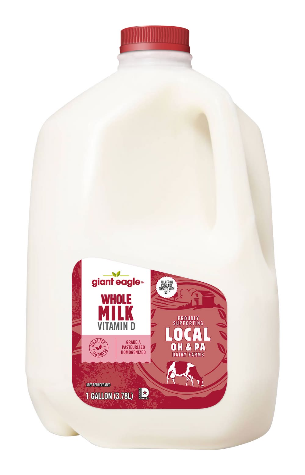 Giant Eagle Vitamin D Whole Milk (3.78 L)