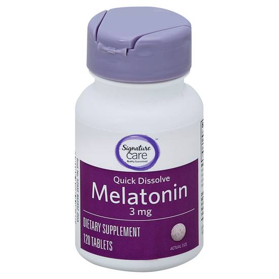 Signature Care Quick Dissolve Melatonin 3mg Sleep Aid (120 ct)