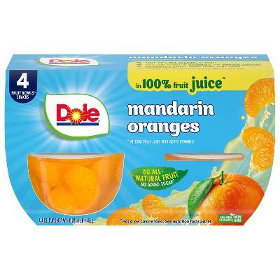 Dole Mandarin Oranges in 100% Fruit Juice (1 lbs, 4 ct)