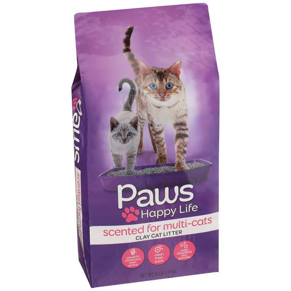 Paws Cat Litter Multiple Cats Scented