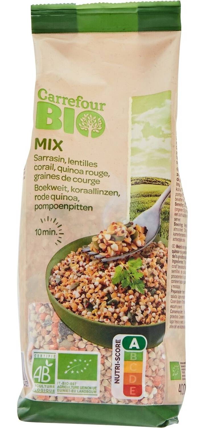 Carrefour Bio - Mélange sarrasin lentilles quinoa