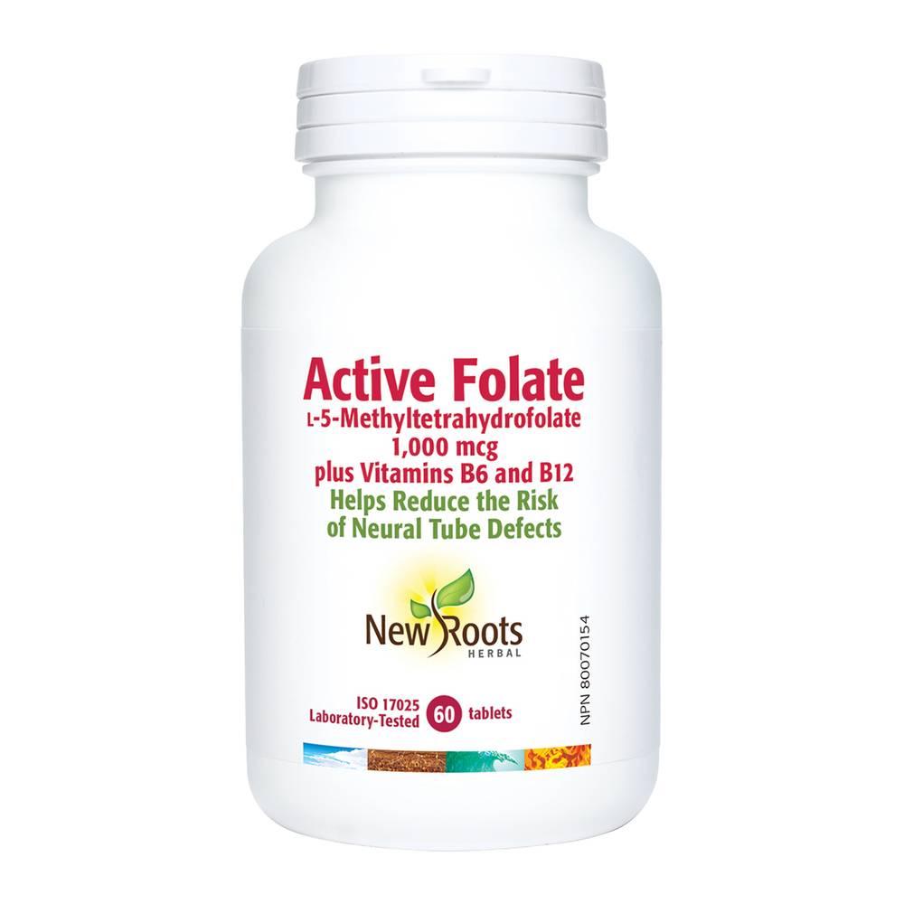 New Roots Herbal Active Folic Acid Tablets (60 units)