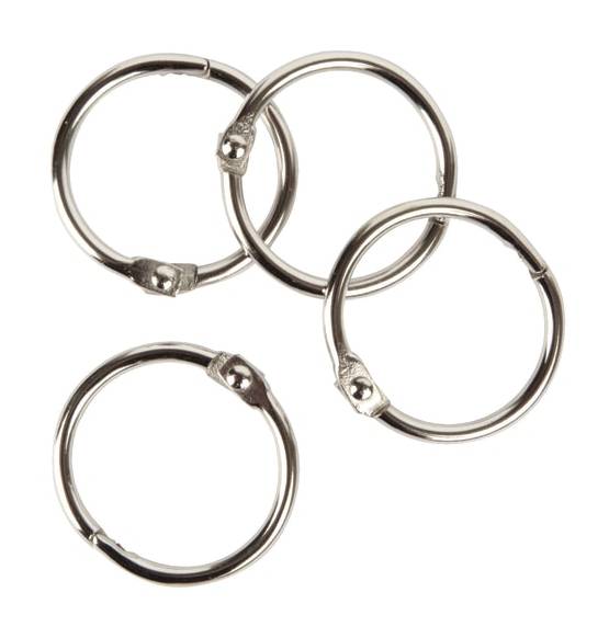 Office Depot Brand Book Rings, 1 in, Silver (12 ct)
