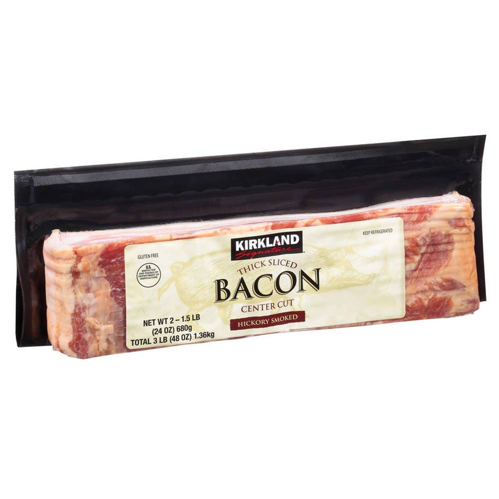 Kirkland Signature Thick Sliced Bacon, 1.5 lbs, 2-count